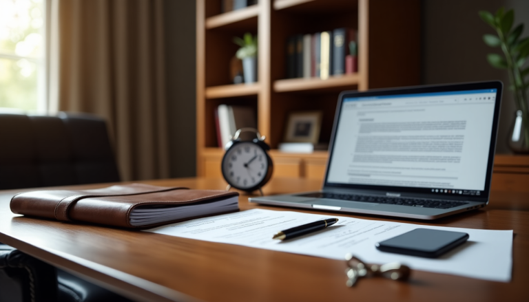 living trust on a desk