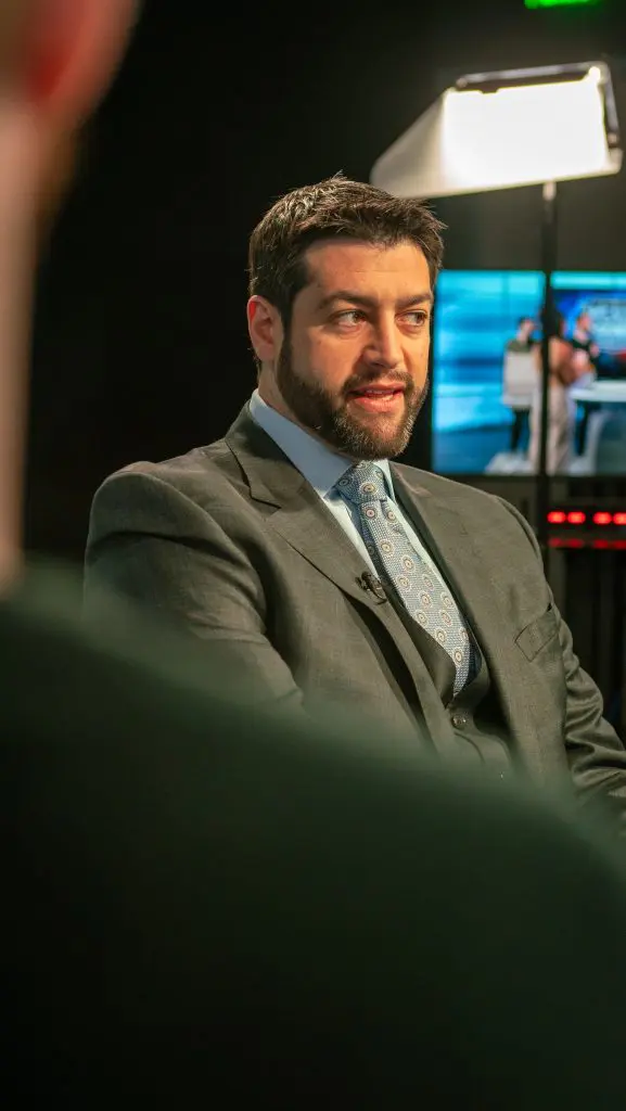 Ben Fuchs on the live set of FOX Wealth Council.