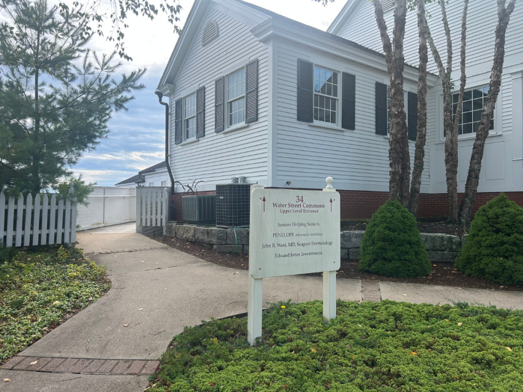 Outside the fuchs financial office in mystic ct