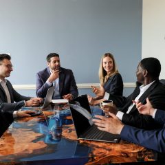 Group of the Fuchs Financial staff in a private wealth meeting